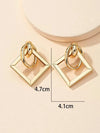 Geo Design Gold Earrings