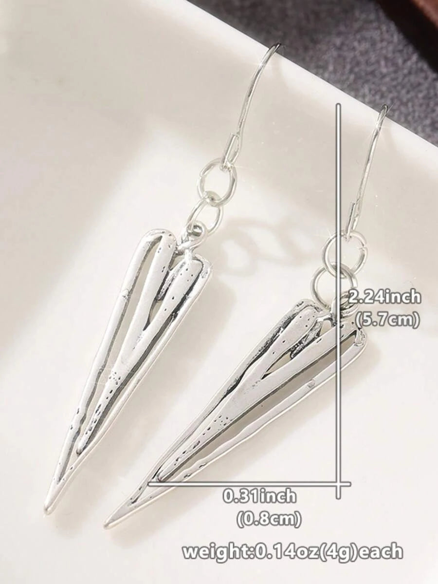 Vintage Hollow Heart Pendant Earrings