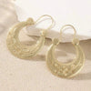 Classic Vintage Gold Carved Round Earrings