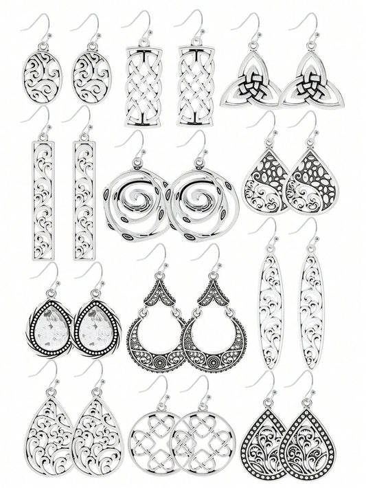 Vintage Style Geometric Drop Earrings