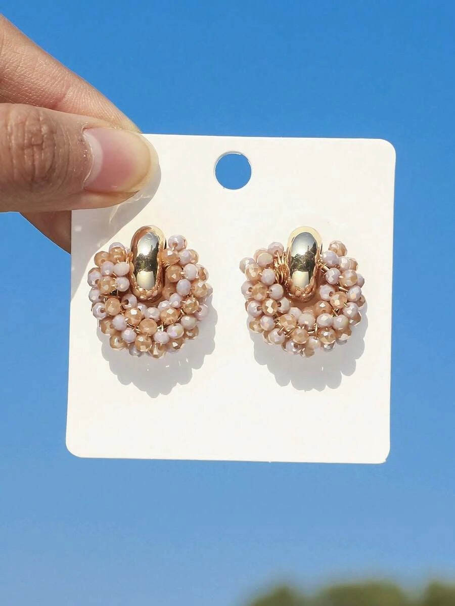 Handmade Bohemian Faux Crystal Earrings