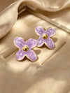 Elegant Stainless Steel Flower Earrings
