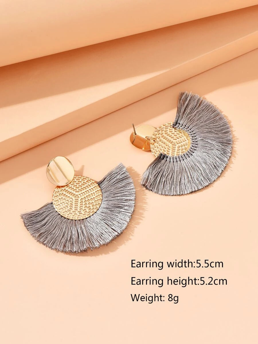 Metallic Tassel Earrings