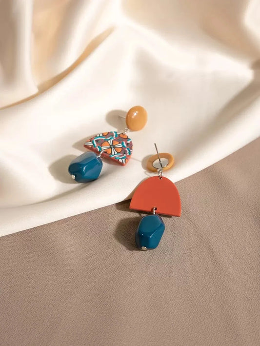 Geometric Decor Drop Earrings