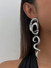 Retro Gold Abstract Spiral Earrings