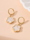 Metal Lucky Clover Pendant Earrings