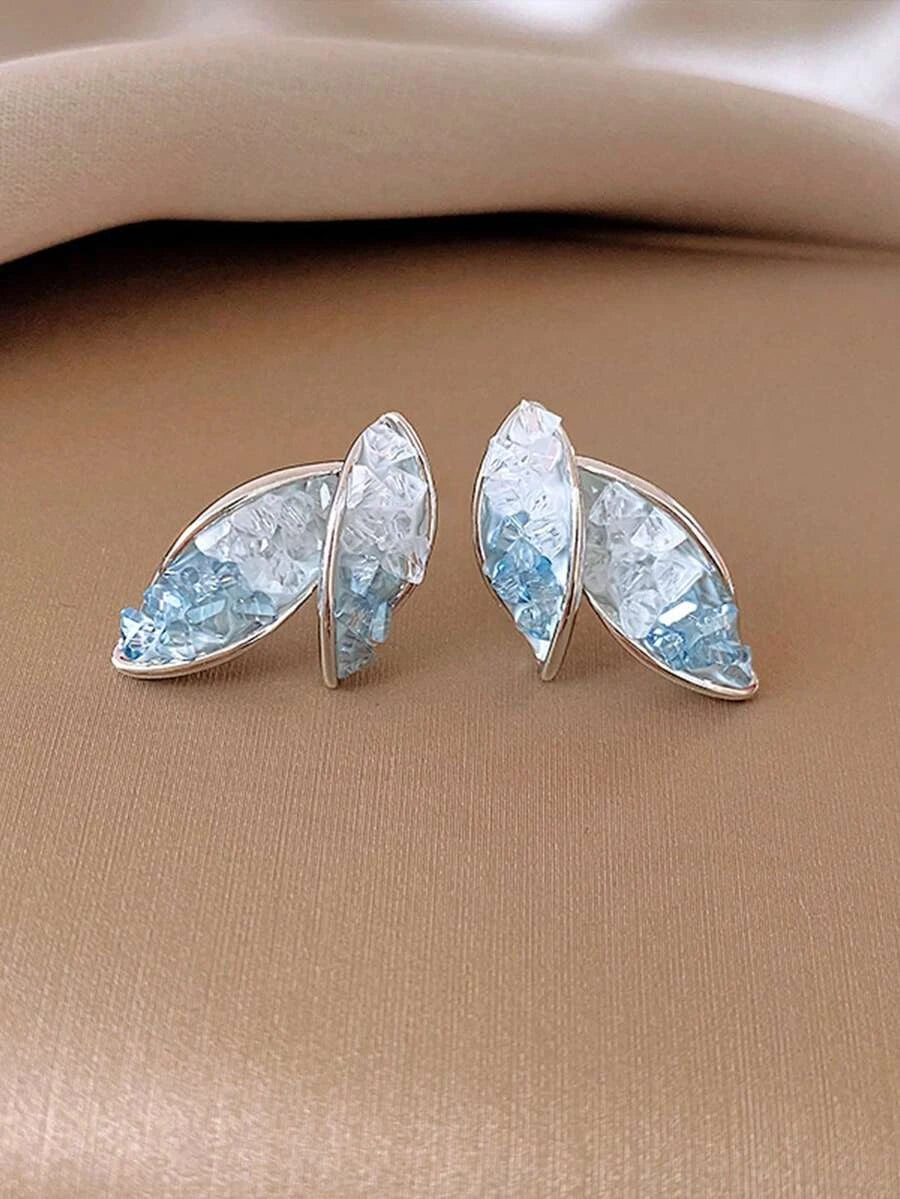 French Gradient Blue Earrings