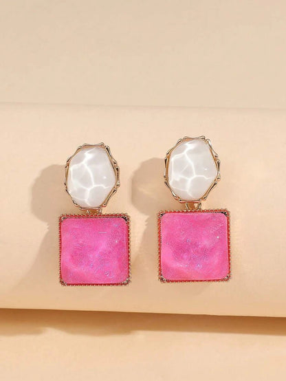 Square Drop Earrings