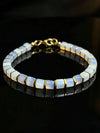 Natural Opal Square Bead Bracelet