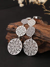 Gold Floral Vine Leaf Pendant Earrings