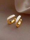 Minimalist Geometric Copper Hoop Earrings
