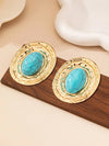 Geometric Textured Pearl Drop Earrings