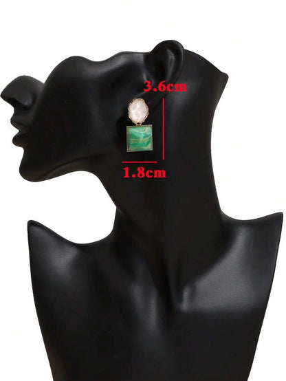 Square Drop Earrings