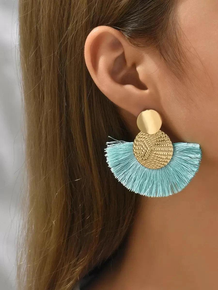 Metallic Tassel Earrings