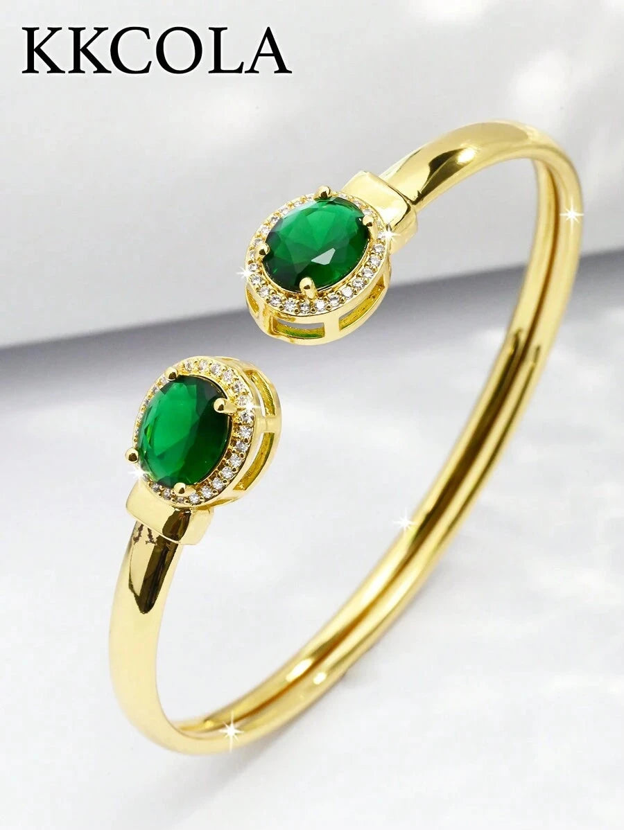Geometric Green Zirconia Bracelet