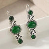 Floral Carved Bead Drop Earrings