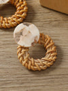 European Boho Rattan Drop Earrings