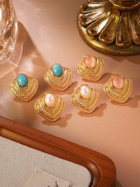 Vintage Style Stainless Steel Earrings