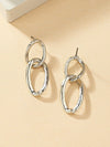 Chain Design Drop Earrings