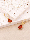 Copper Edged Water Drop Earrings