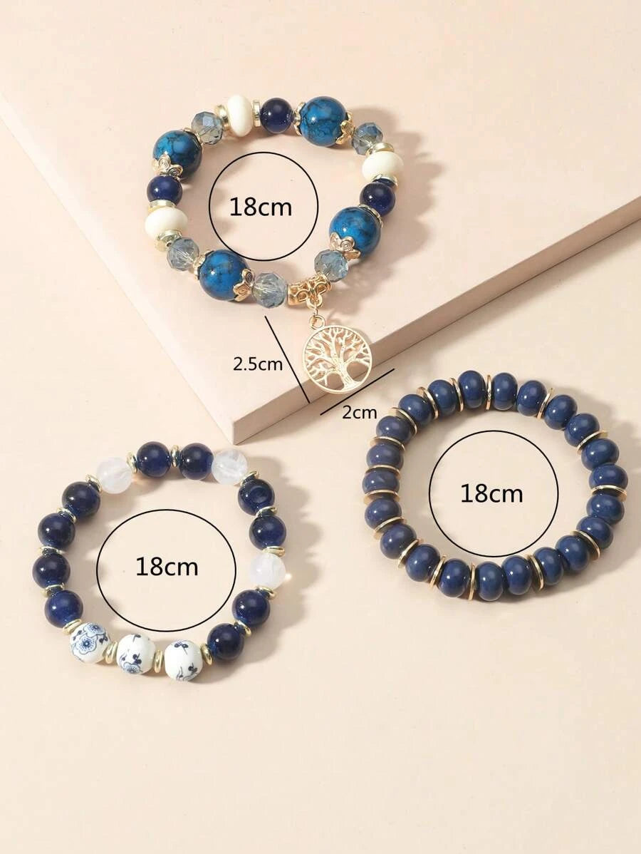 Tree Shaped Jewelry Bracelet Set