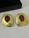 Vintage Hammered Square Chunky Geometric Earrings