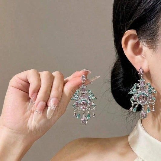 Enamel Pagoda Stud Earrings