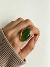 Gold Plated Geometric Resin Ring