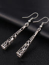 Vintage Silver Bohemian Flower Earrings