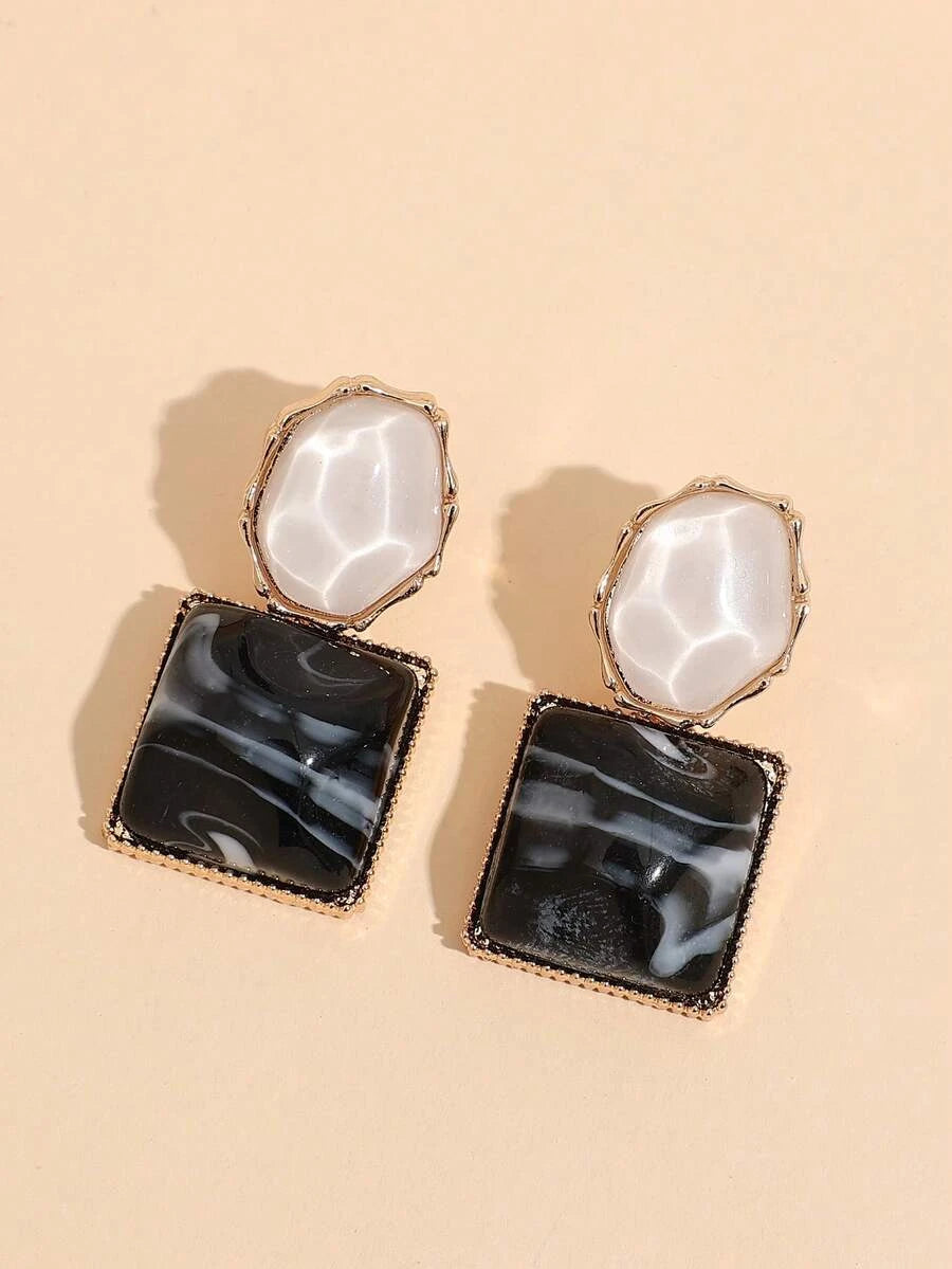 Square Drop Earrings