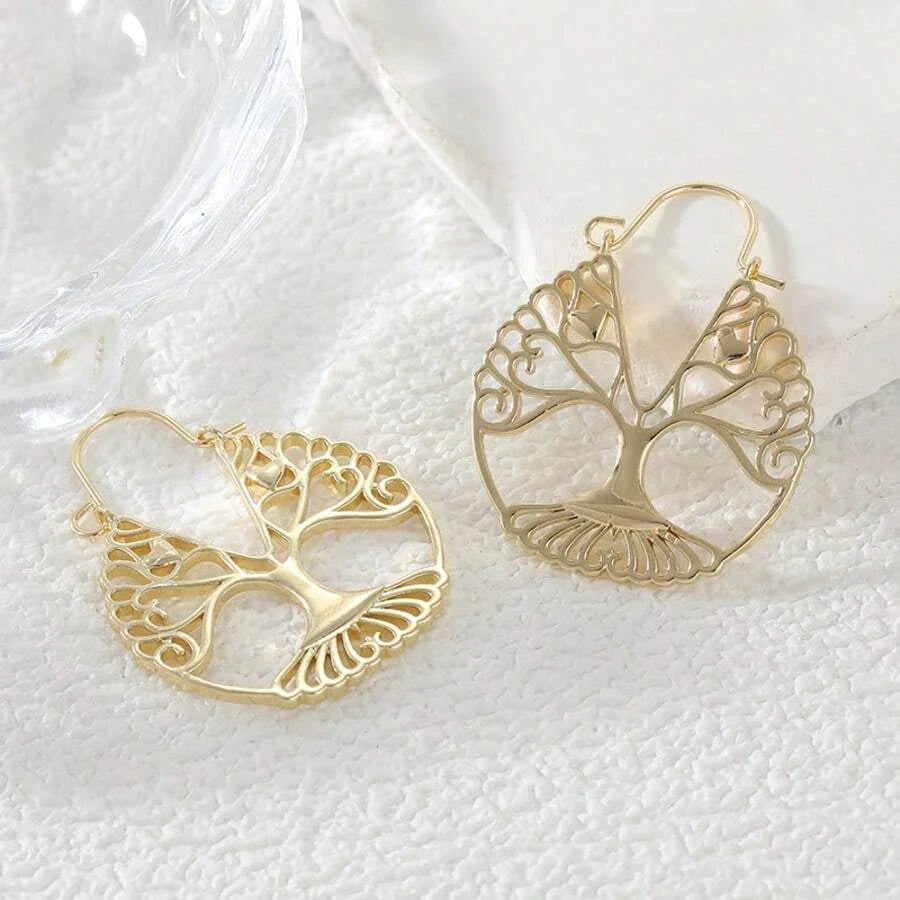 Hammered Large Hoop Earrings