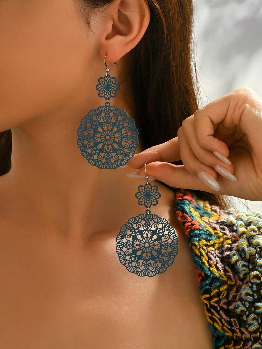 Vintage Hollow Statement Earrings