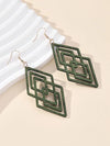 Casual Geometric Wooden Earrings
