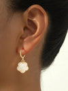 Metal Lucky Clover Pendant Earrings
