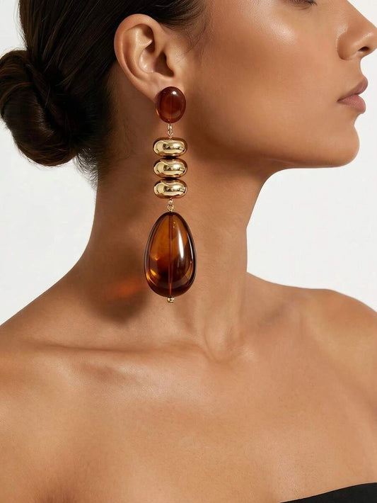 Vintage Style Long Geometric Earrings