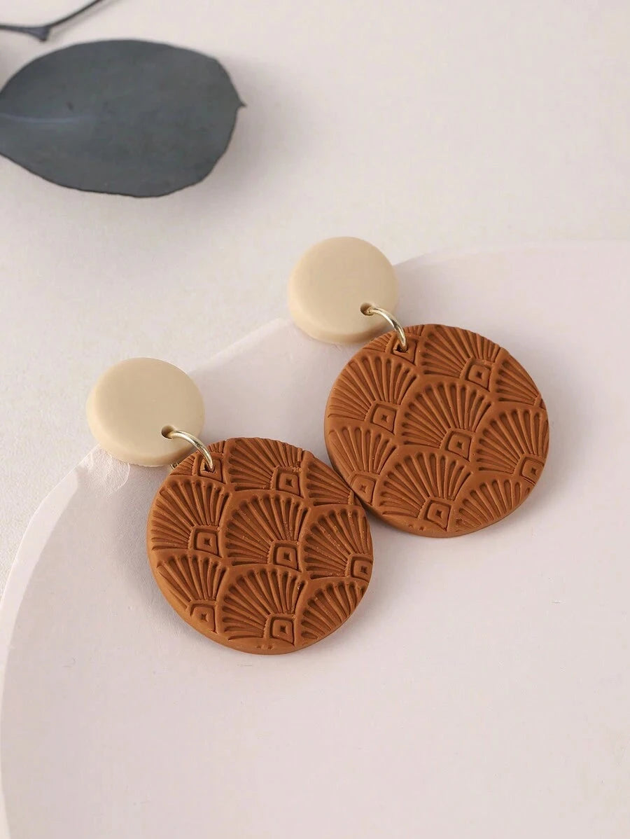Textured Cloud Statement Earrings