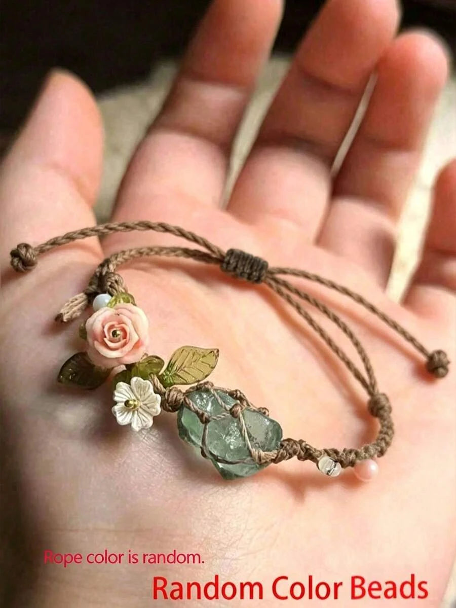Handmade Boho Floral Bracelet