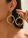 Vintage Geometric Long Earrings