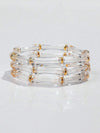 Bohemian Acrylic Marble Beaded Bracelet Set