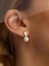 Gold Plated Pearl Bridal Earrings