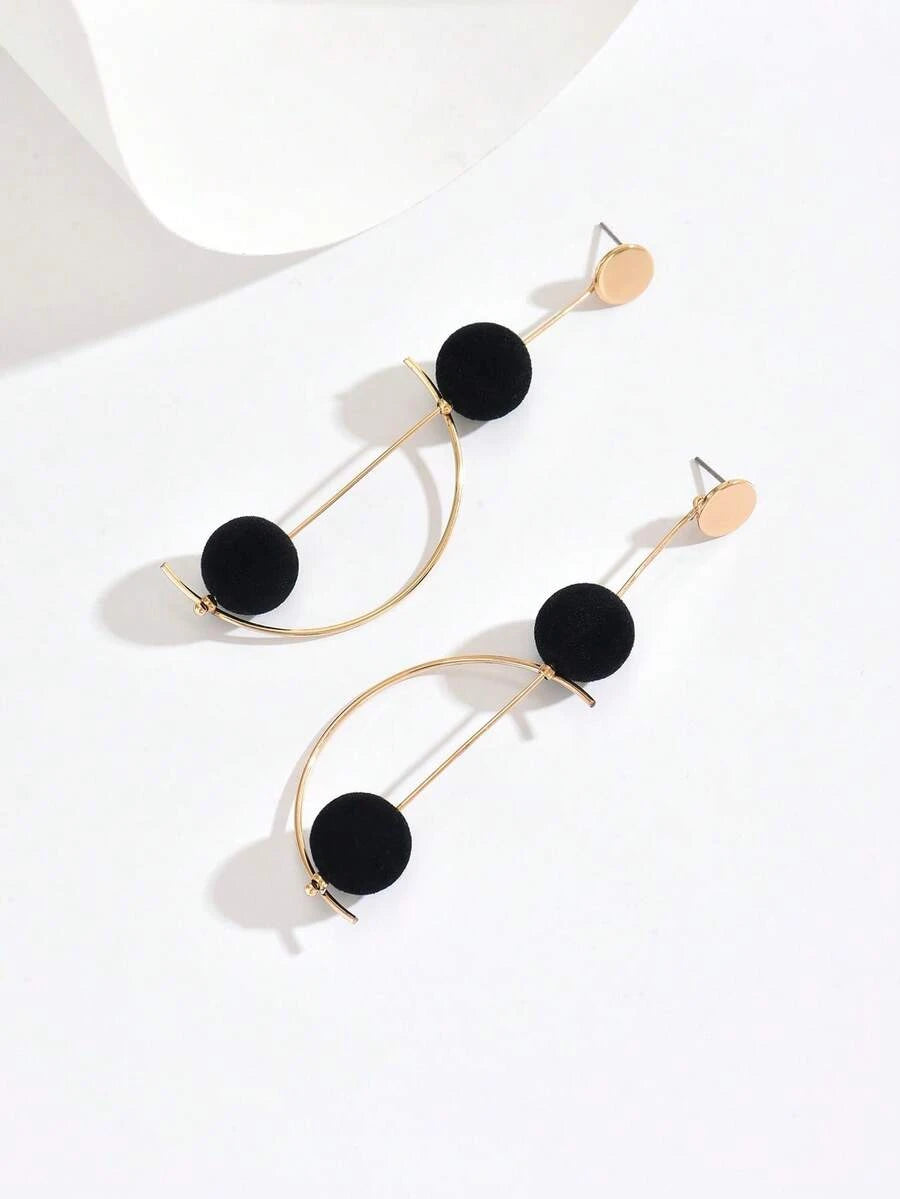 Retro Geometric Rotatable Drop Earrings