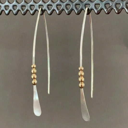 Minimalist Water Drop Thread Earrings