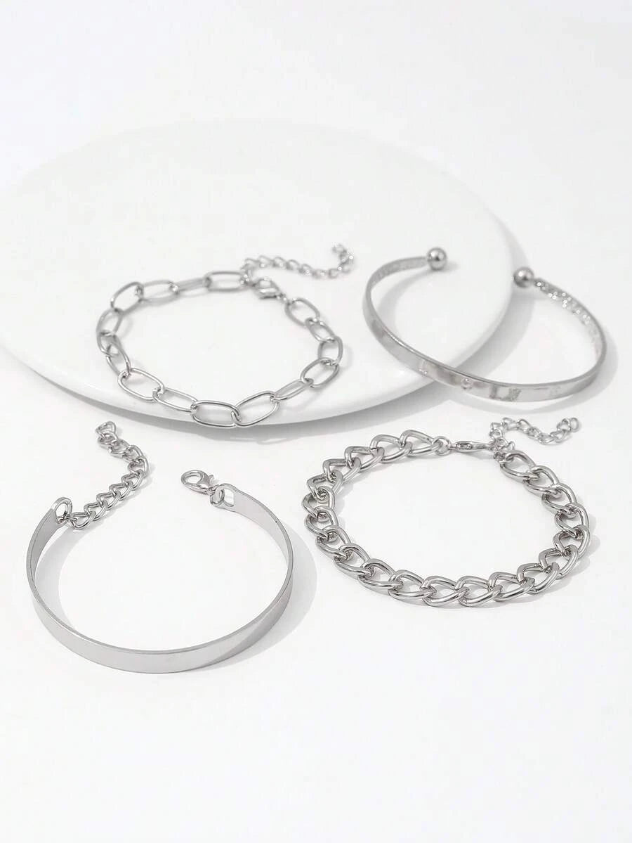 Rhinestone Snake Bracelet Set