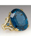 Bohemian Red Zirconia Oval Ring