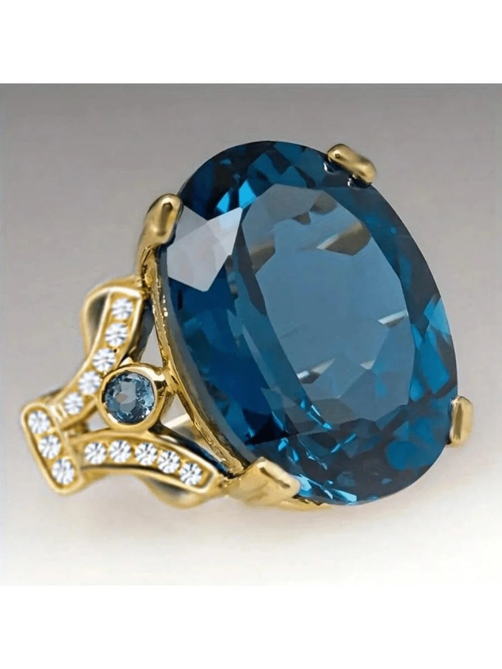 Bohemian Red Zirconia Oval Ring
