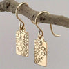Vintage Carved Art Square Earrings