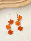 Autumn Maple Leaf Acrylic Earrings