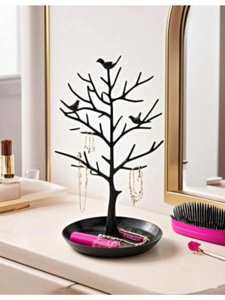 Plastic Bird Jewelry Tree Stand