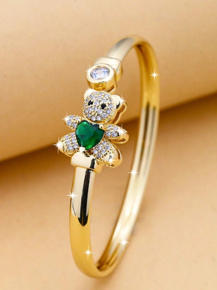 Geometric Green Zirconia Bracelet