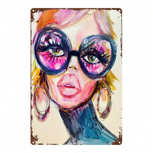 Vintage Modern Female Face Wall Art